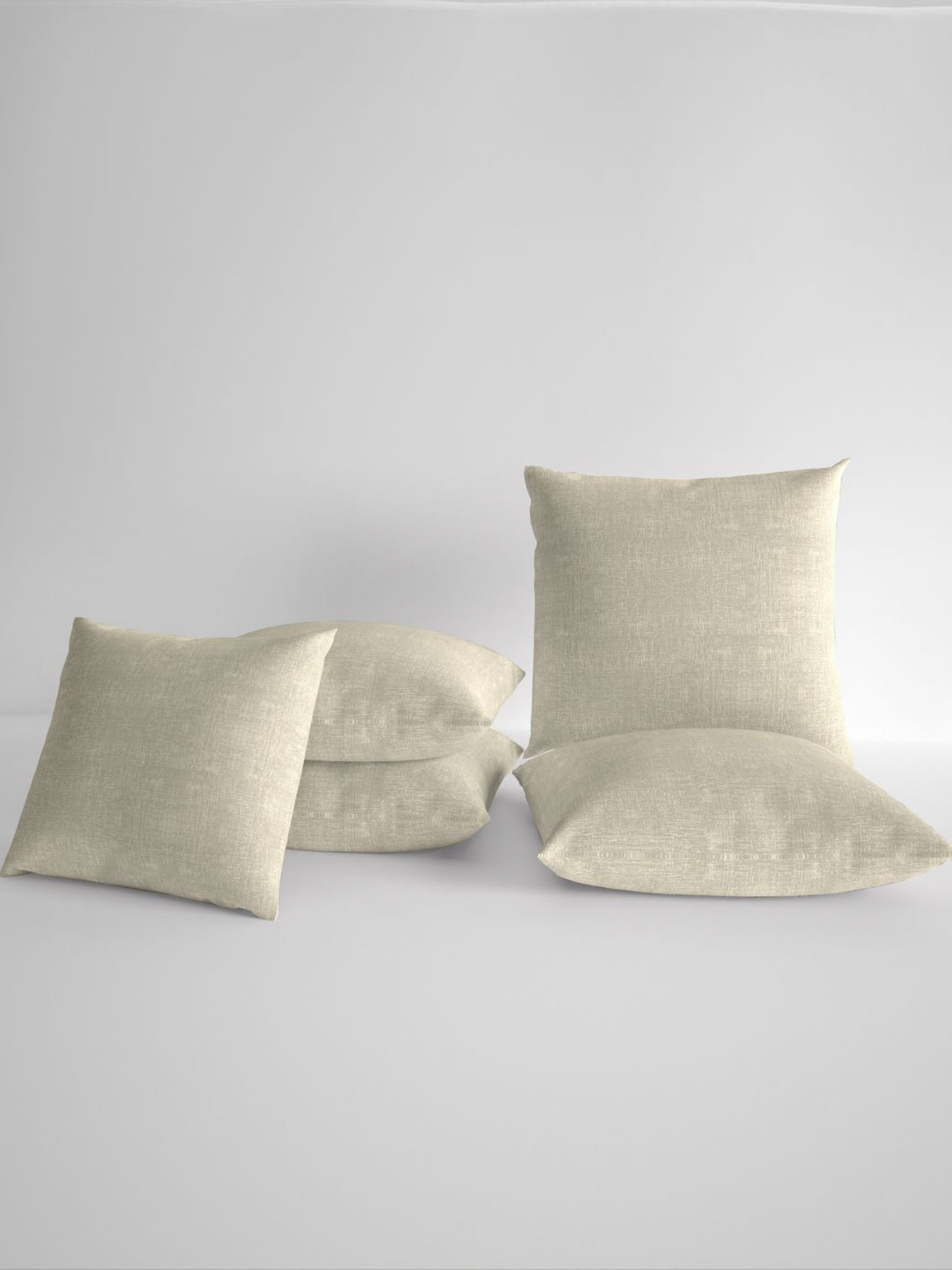 

Divine Casa Beige 5 Pieces Self Design Square Cushion Covers