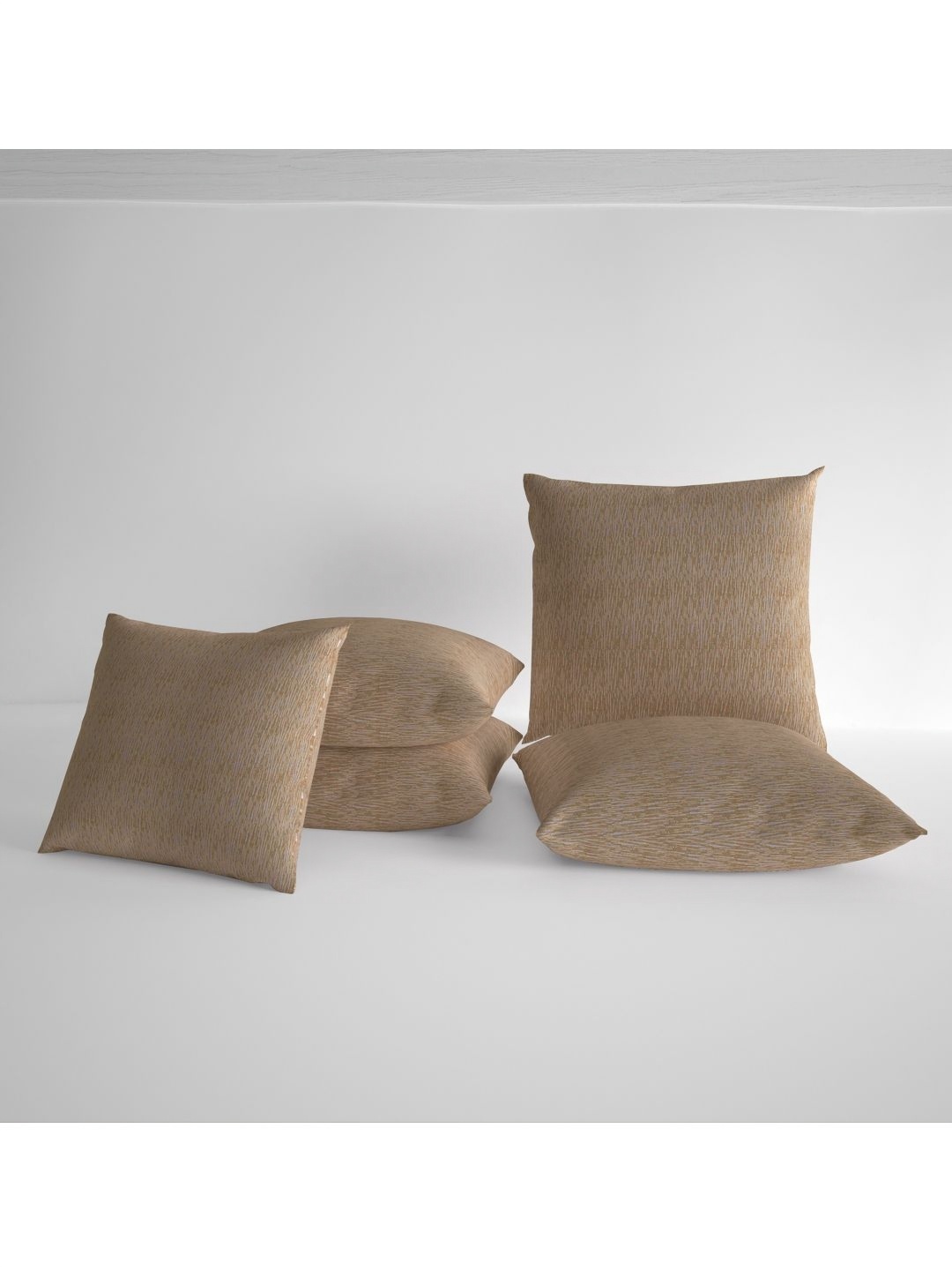 

Divine Casa Brown 5 Pieces Self Design Square Cushion Covers