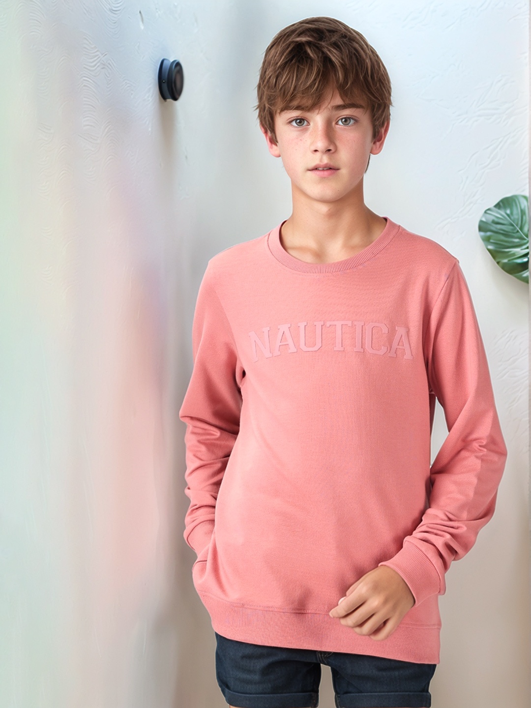 

Nautica Boys Cotton Sweatshirt, Peach