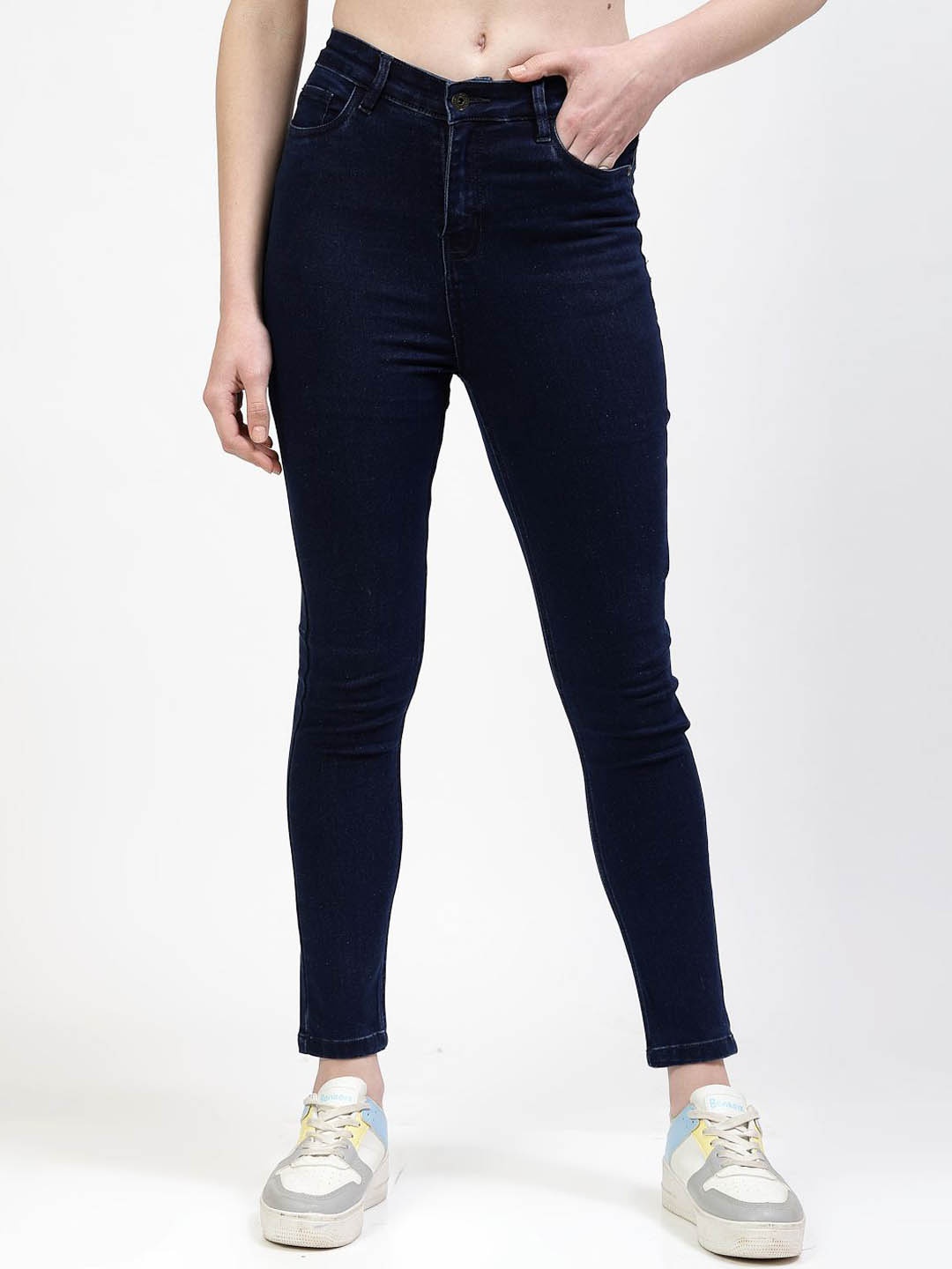 

COSMIC Women Mid-Rise Regular Fit Jeans, Navy blue