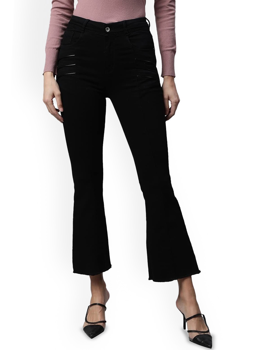 

Global Republic Women Slim Fit High-Rise Stretchable Jeans, Black