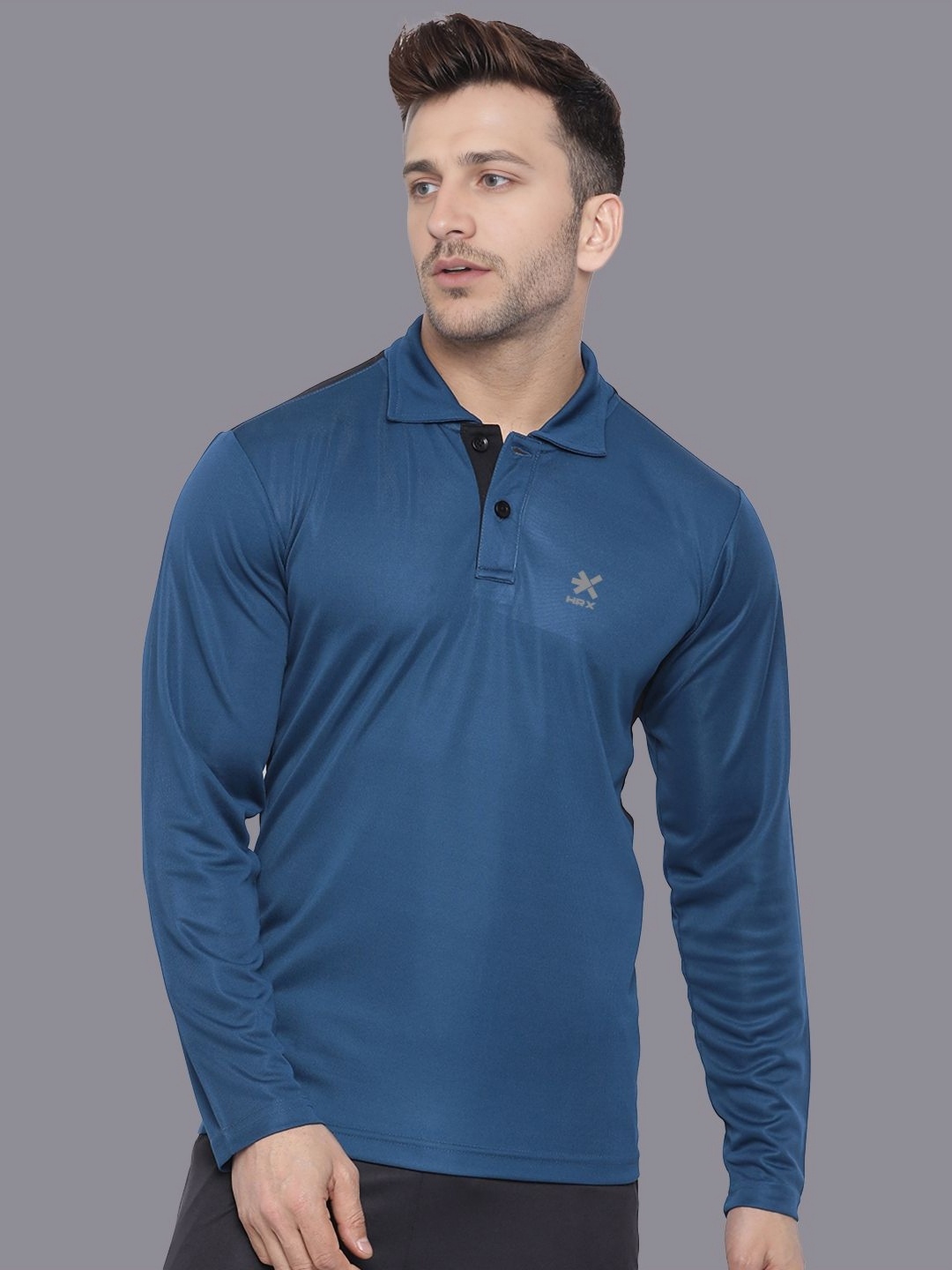 

HRX by Hrithik Roshan Men Solid Polo Collar T-shirt, Teal
