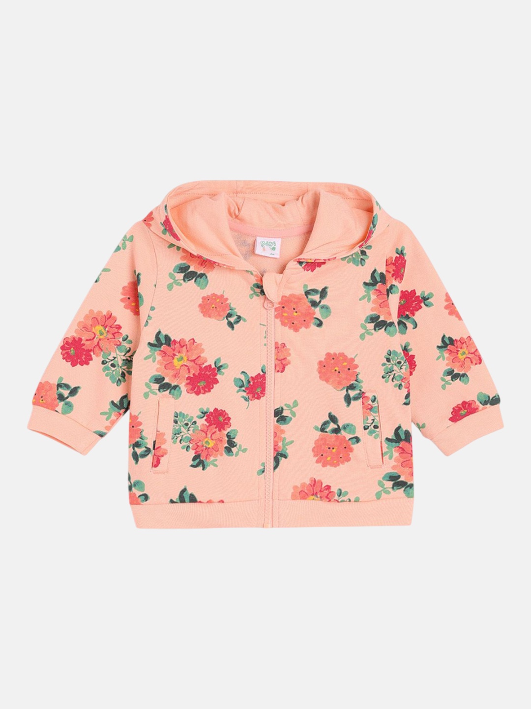 

MINI KLUB Girls Floral Cotton Lightweight Open Front Jacket, Multi