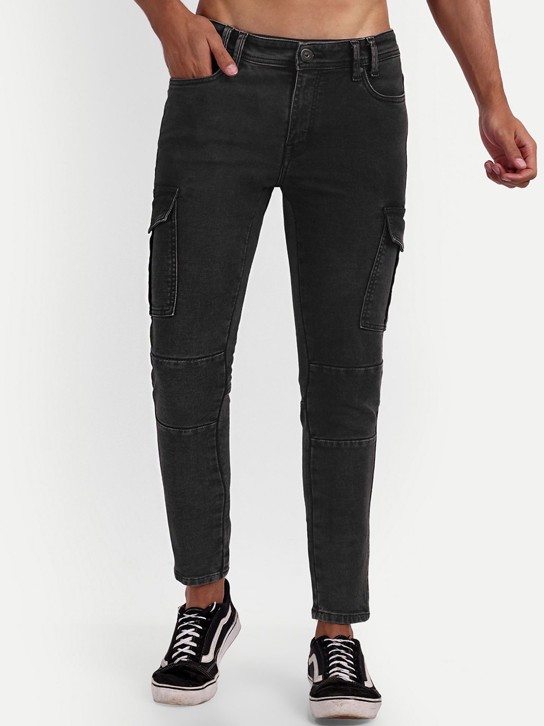 

R.Code by The Roadster Life Co. Men Skin Tight Skinny Fit Light Fade Stretchable Jeans, Grey