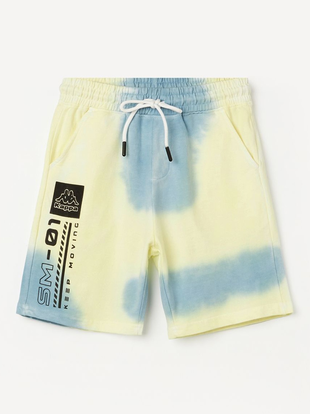 

Kappa Boys Printed Regular Fit Cotton Shorts, Blue