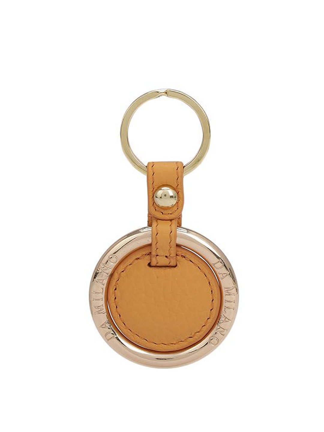 

Da Milano Textured Leather Key Chain, Orange