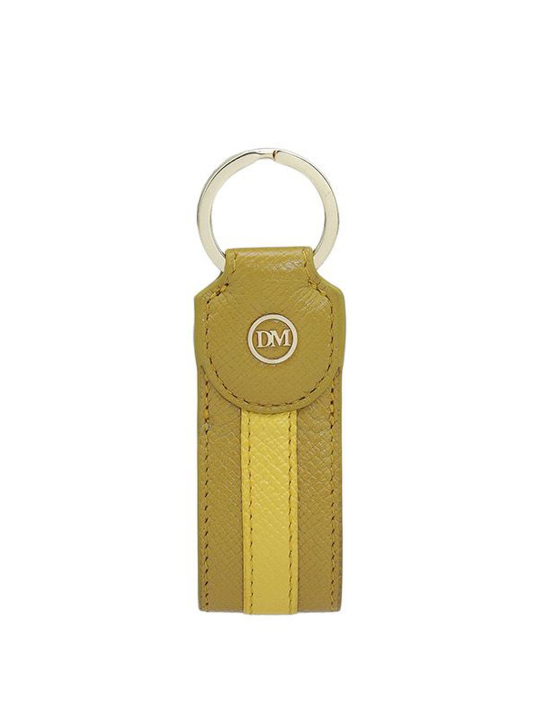 

Da Milano Textured Metal Key Chain, Yellow