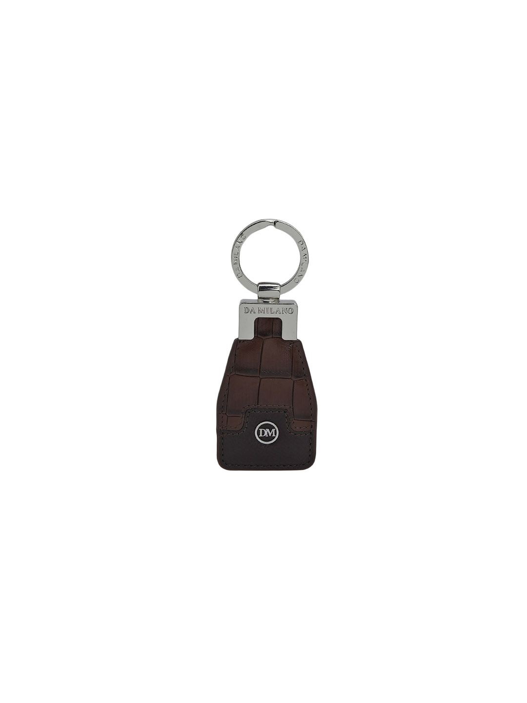 

Da Milano Leather Key Chain, Brown