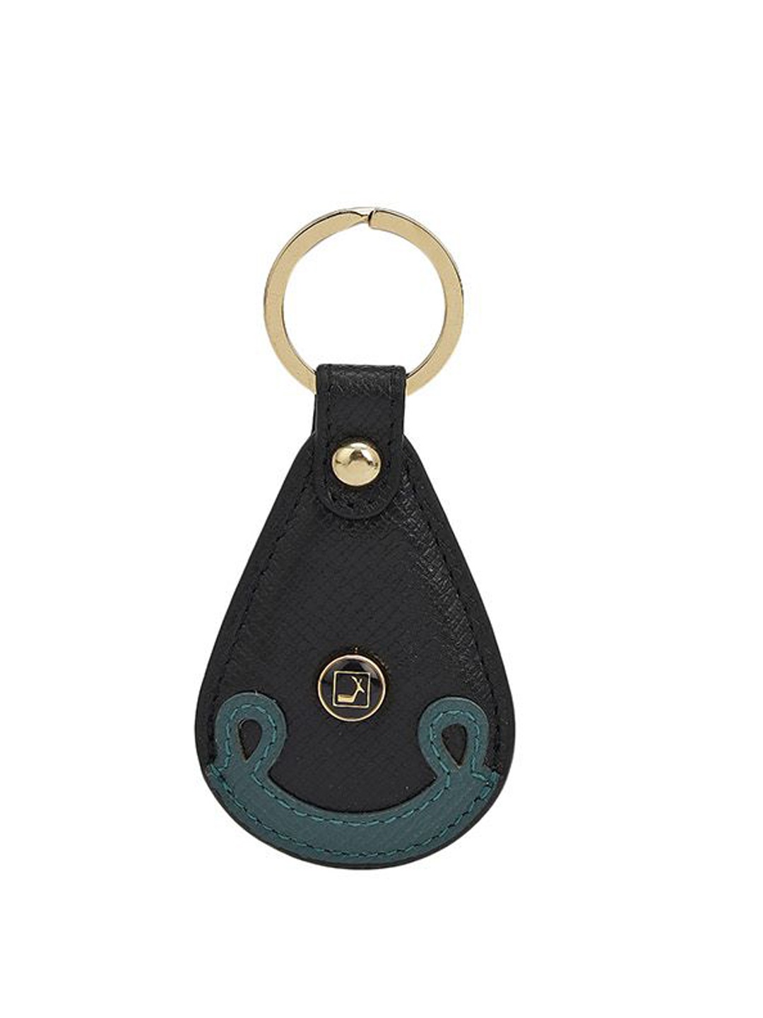 

Da Milano Textured Leather Key chain, Black