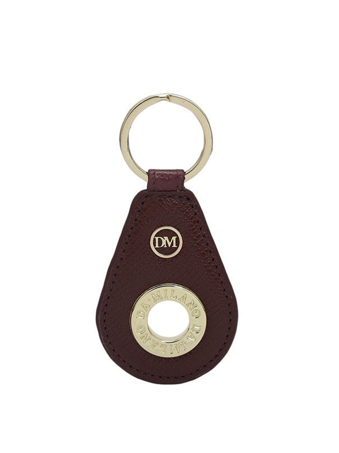 

Da Milano Textured Leather Key chain, Burgundy