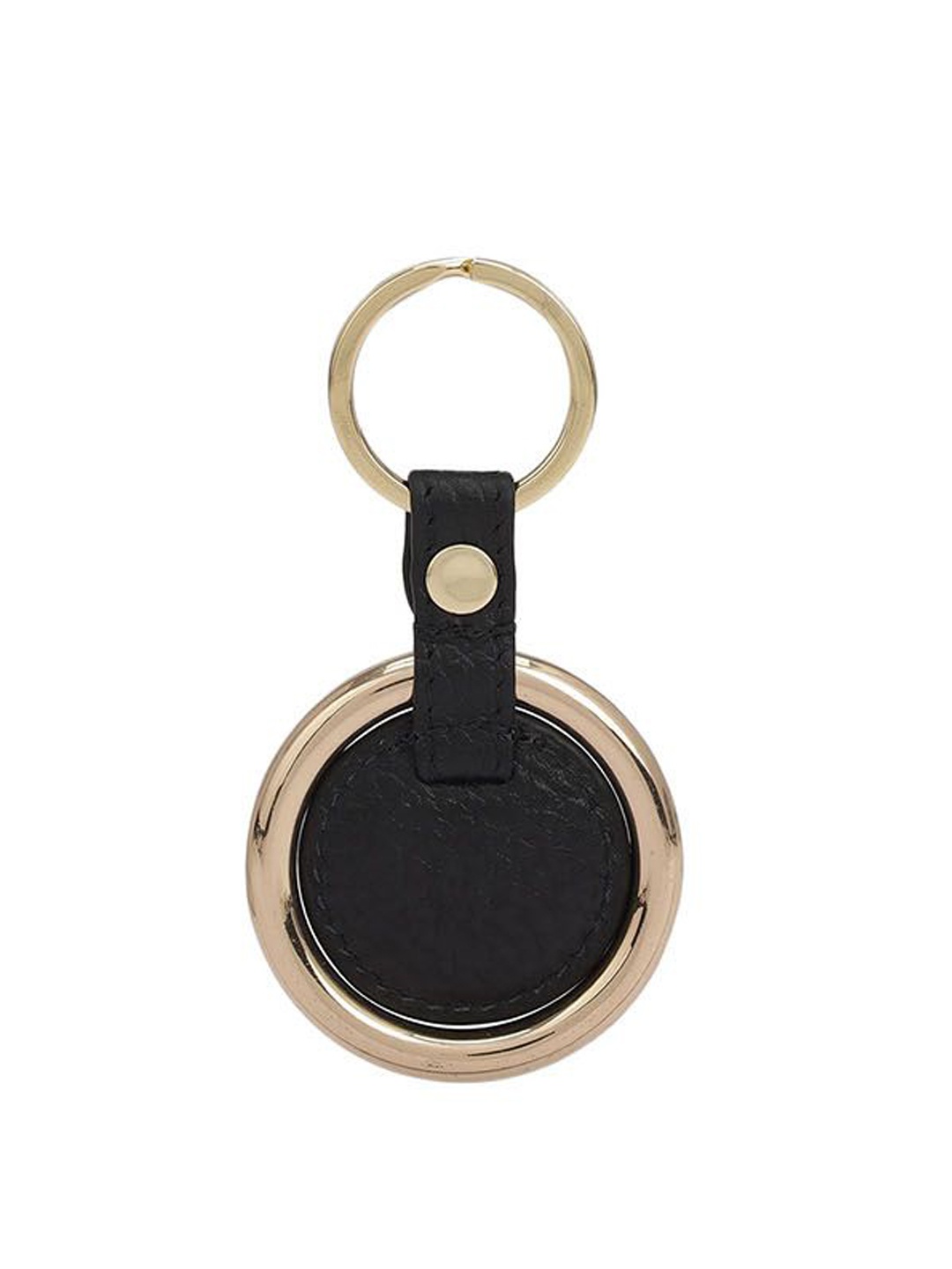 

Da Milano Textured Leather Key Chain, Black