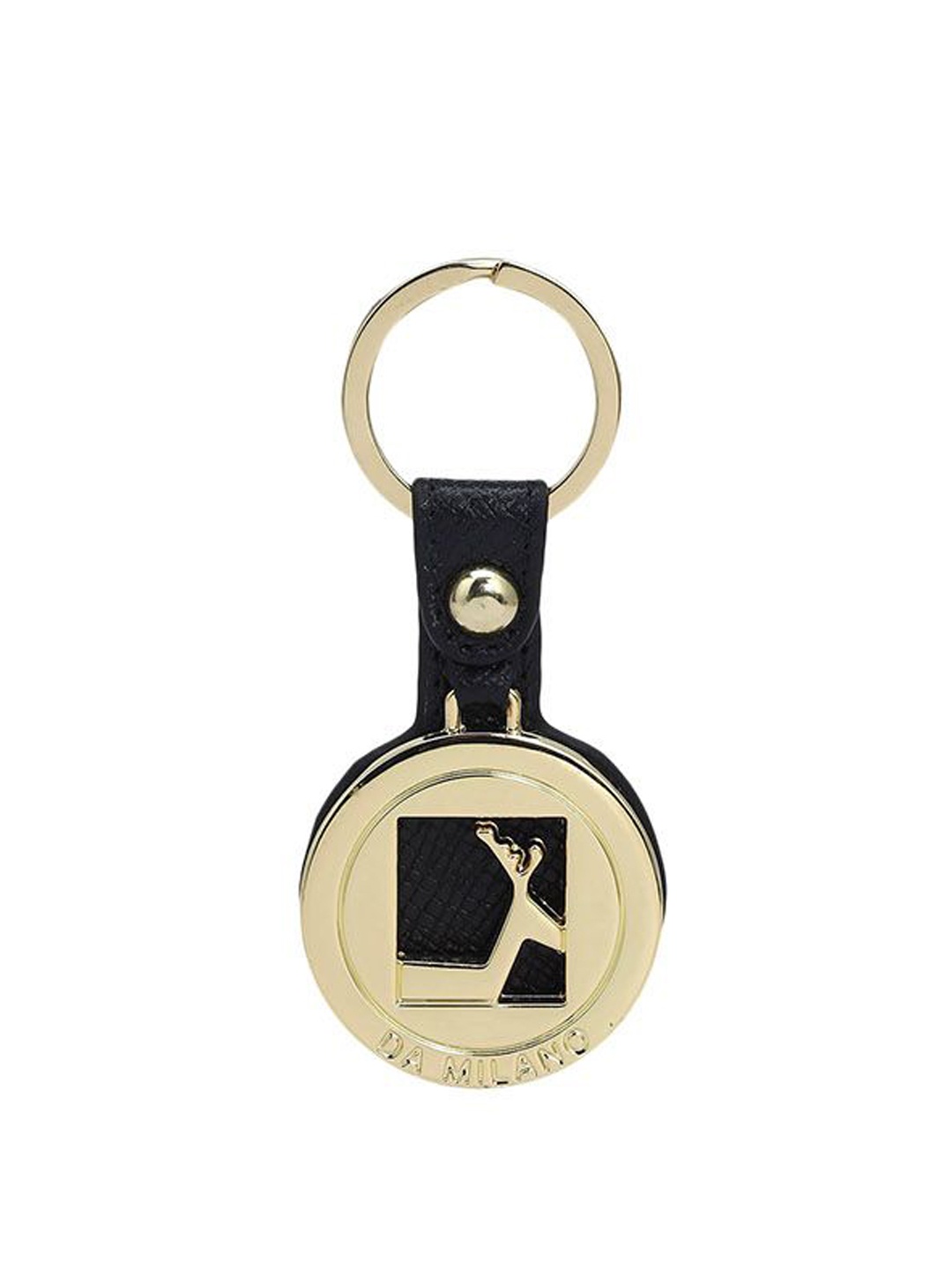

Da Milano Unisex Genuine Leather Key Chain, Black