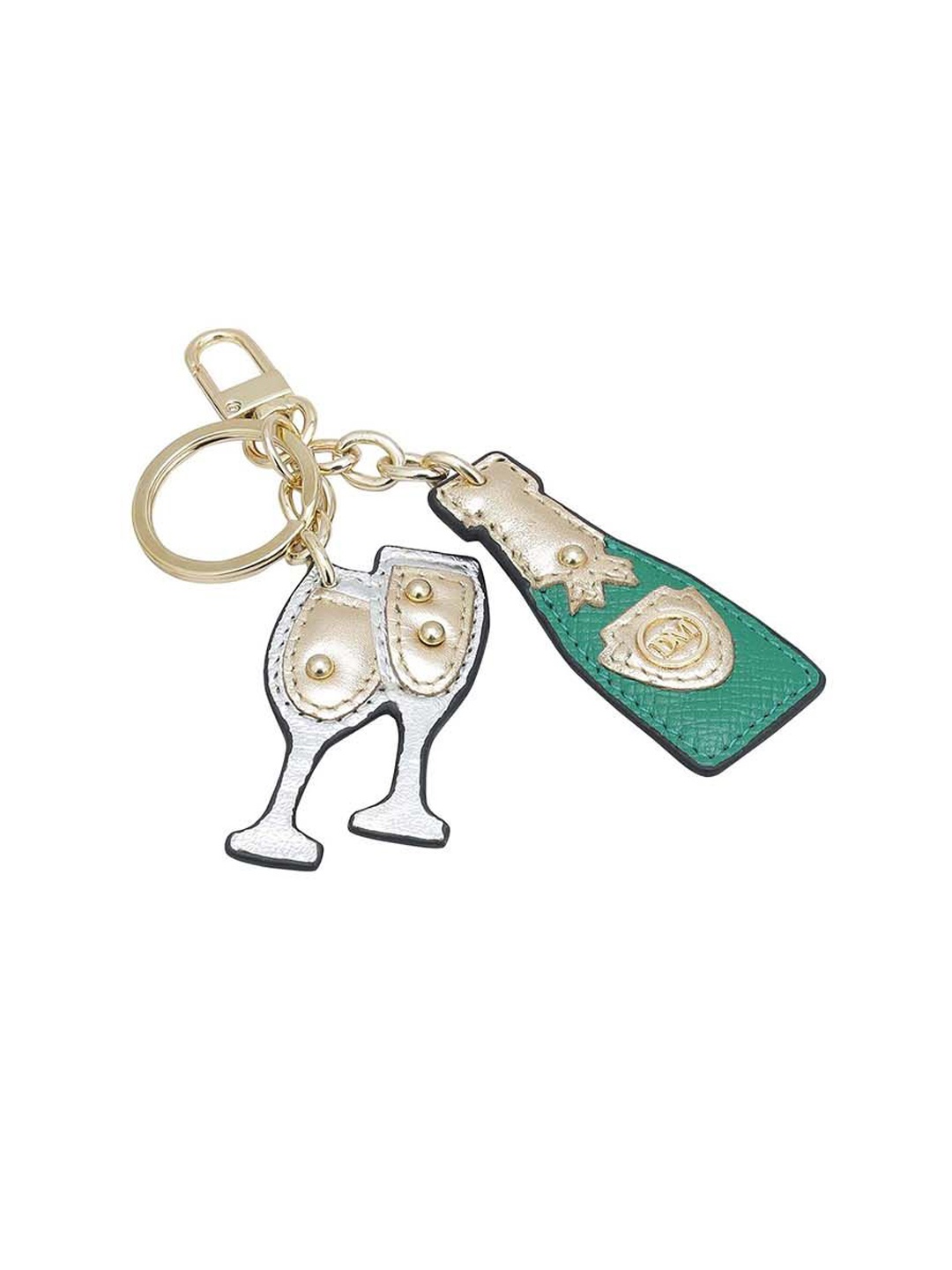 

Da Milano Textured Key Chain, Gold