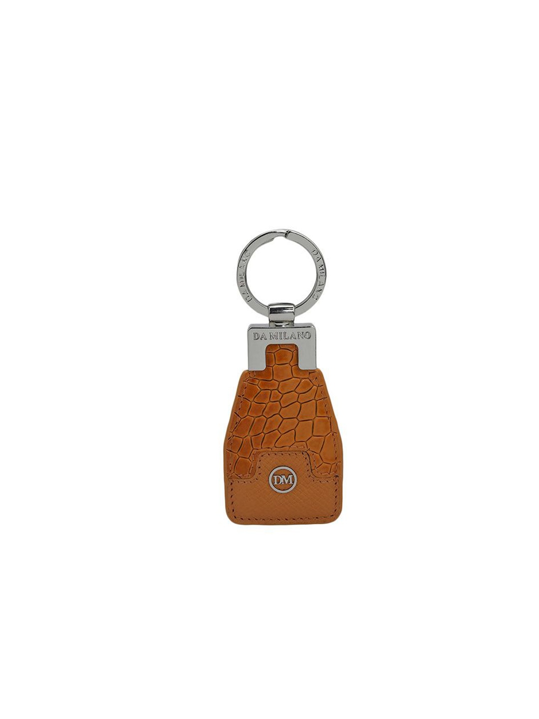 

Da Milano Textured Key Chain, Brown