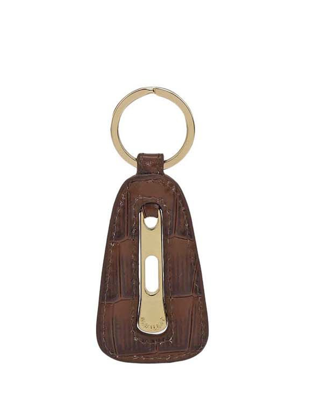 

Da Milano Textured Key Chain, Brown
