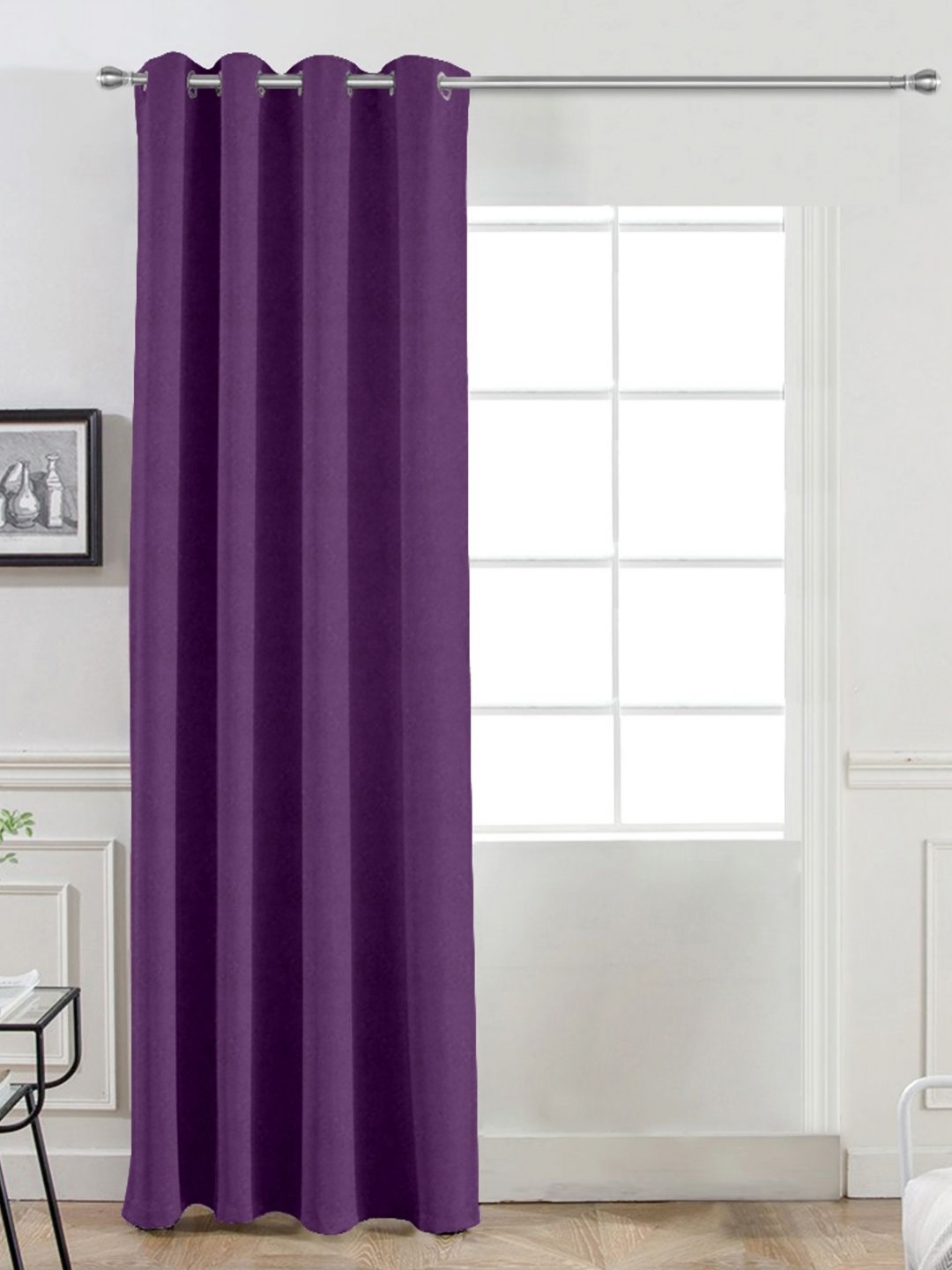 

Divine Casa Elegence Velvet Purple Black Out Door Curtain