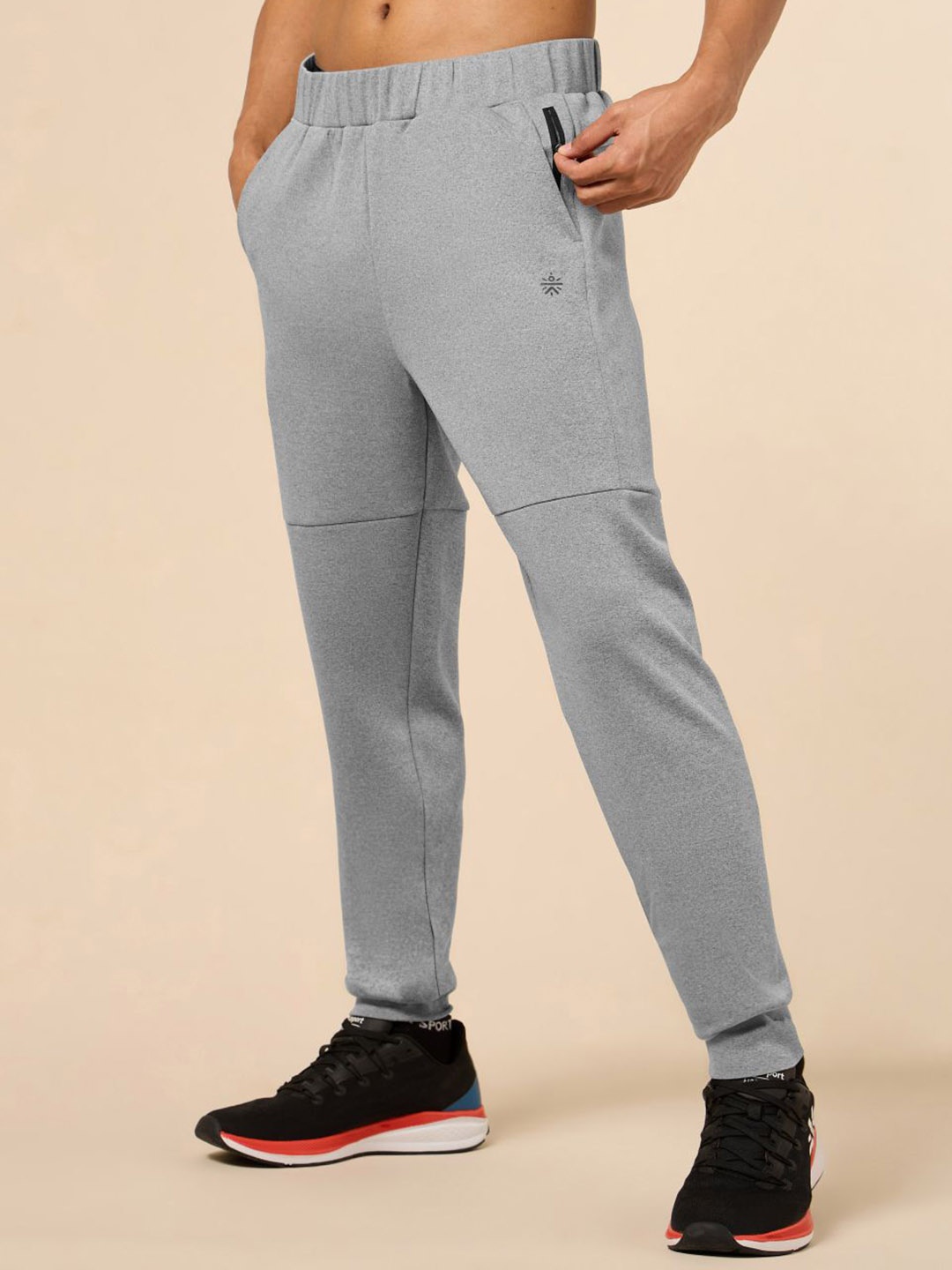 

CULT Men's Muscle Activate Slim Fit Mid-Rise Joggers, Grey