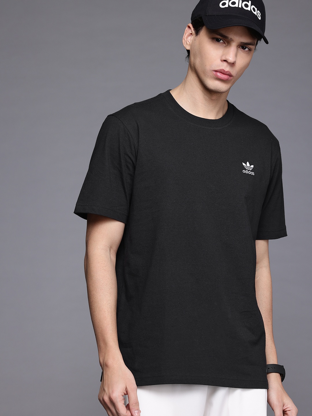 

ADIDAS Originals Trefoil Essential Pure Cotton T-shirt, Black