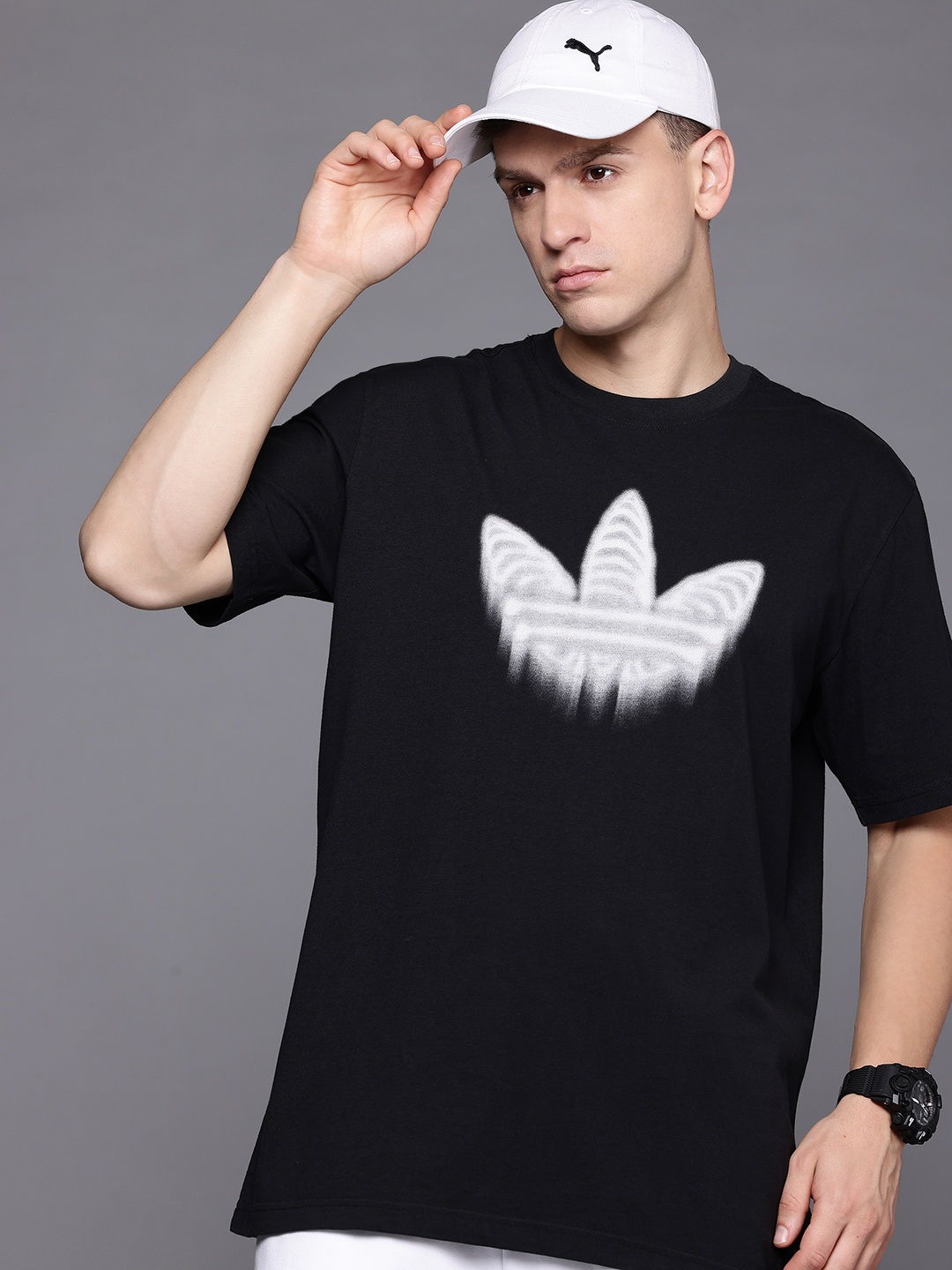 

ADIDAS Originals Skeleton Brand Logo Print T-shirt, Black