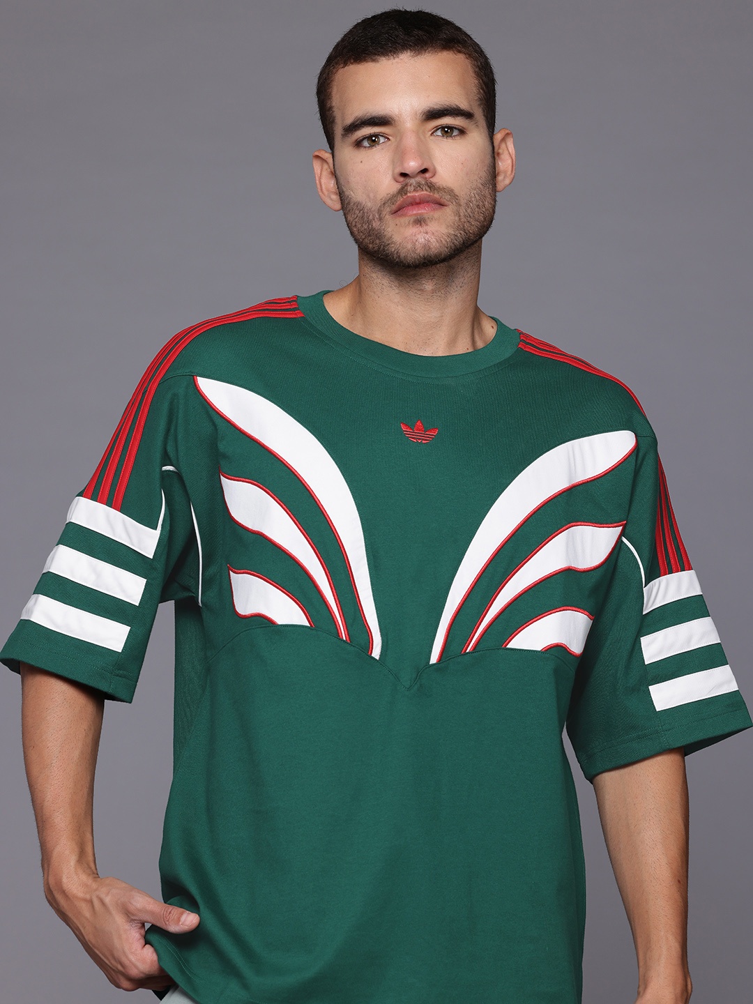 

ADIDAS Originals Pure Cotton Printed Relaxed Fit T-Shirt, Green