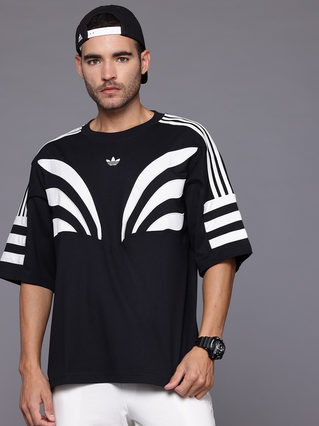 

ADIDAS Originals Pure Cotton Printed Relaxed Fit T-Shirt, Black