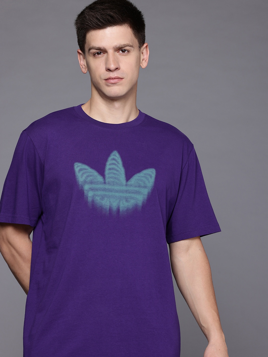 

ADIDAS Originals Skeleton Brand Logo Print T-shirt, Purple