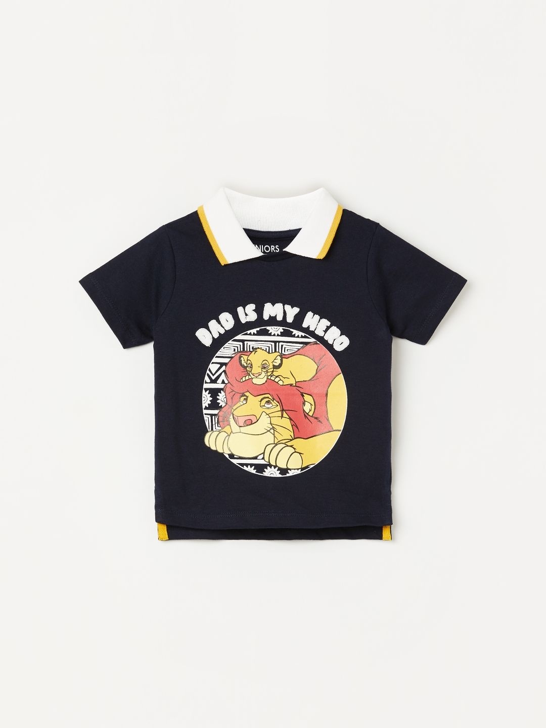 

Juniors by Lifestyle Boys Lion King Printed Cotton T Shirt, Navy blue