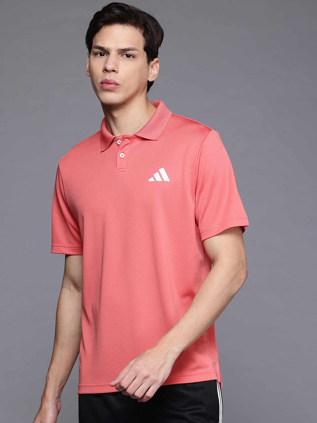 

ADIDAS Logo Polo Collar Training T-shirt, Coral