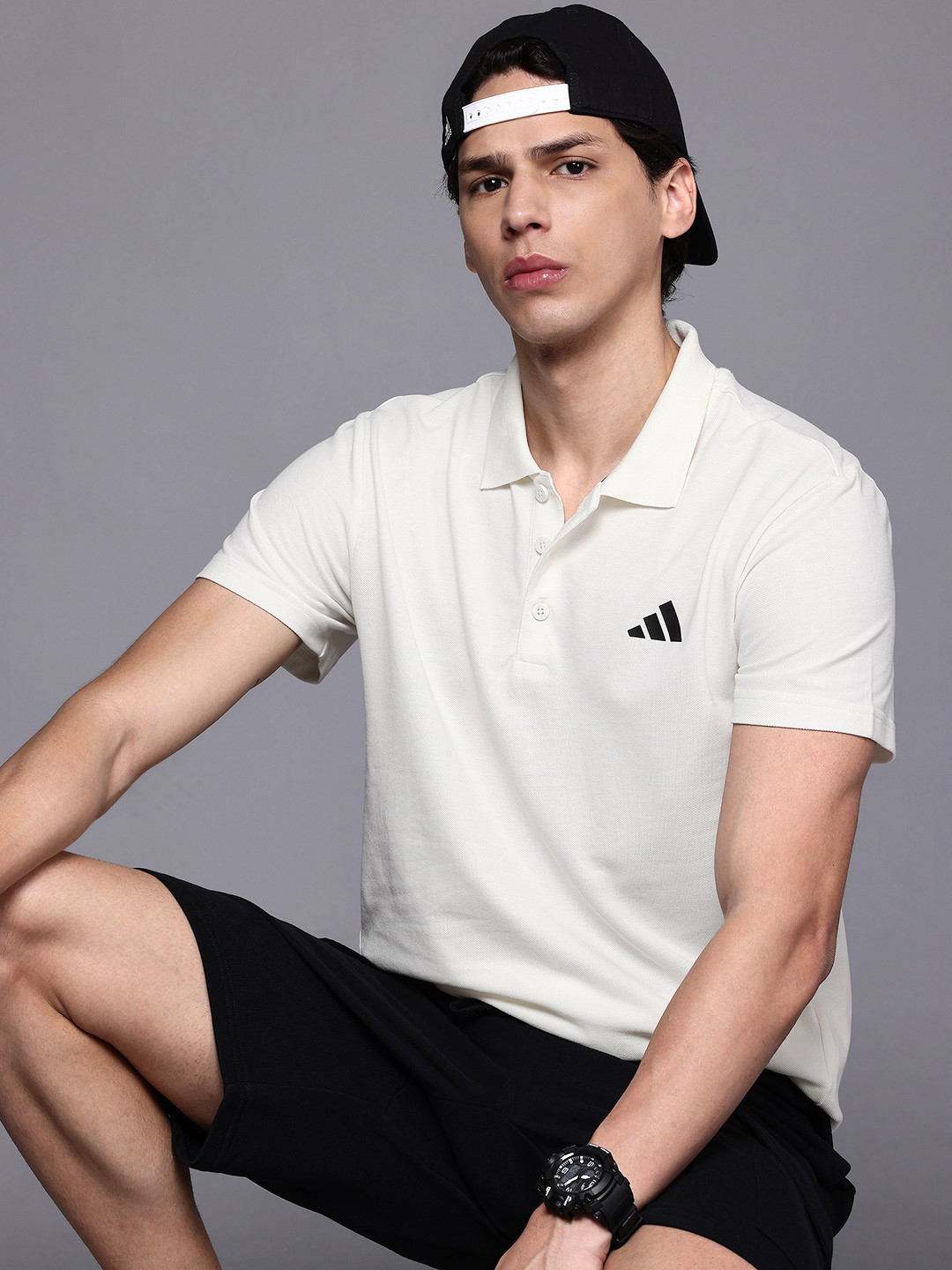 

ADIDAS Polo Collar T-shirt, White