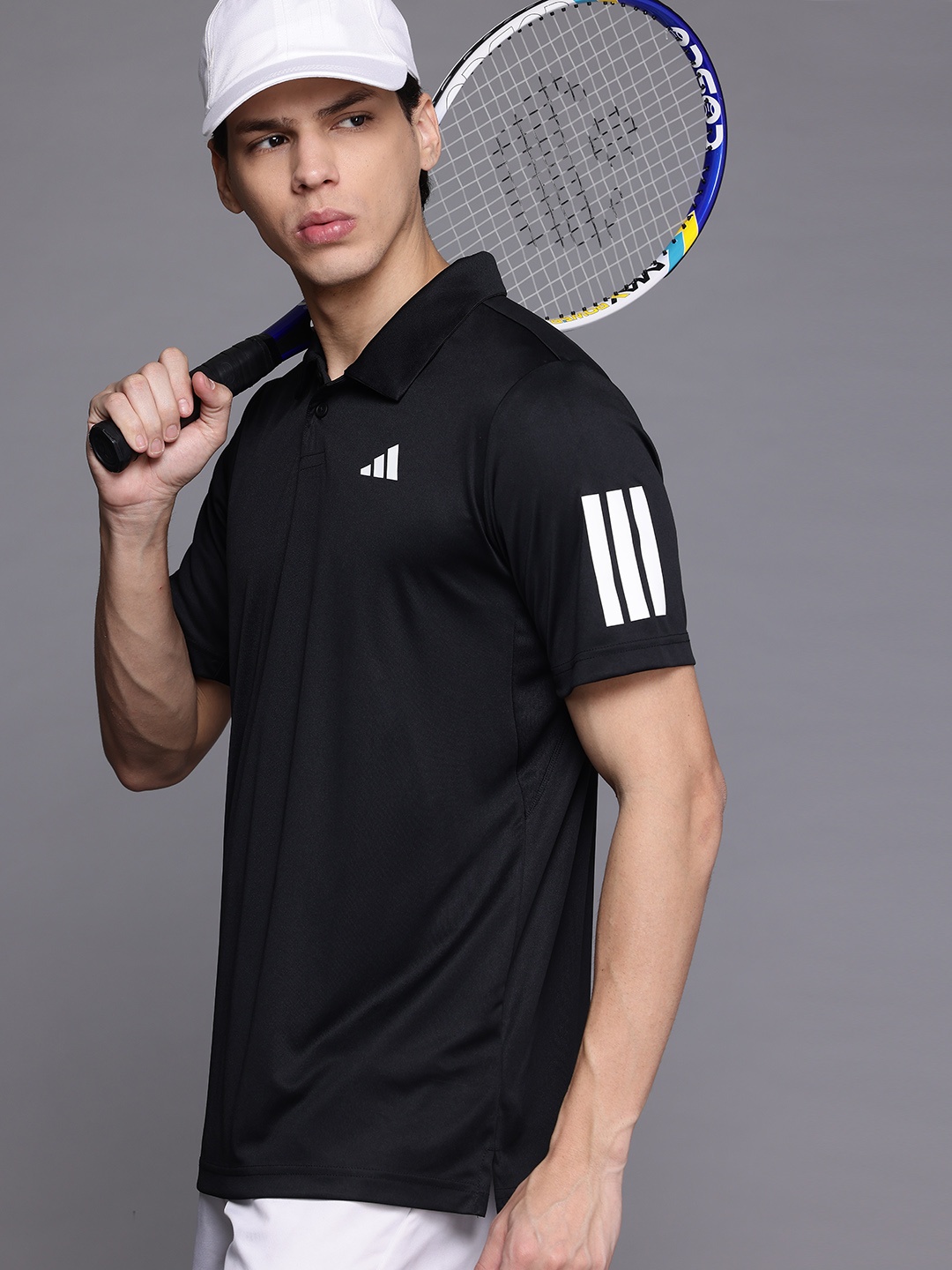 

ADIDAS Club 3-Stripes Polo T-shirt, Black
