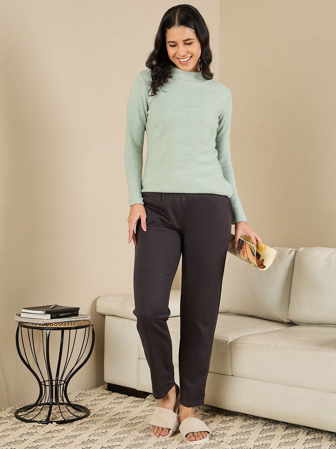 

July High Neck T-Shirt With Pyjama, Green