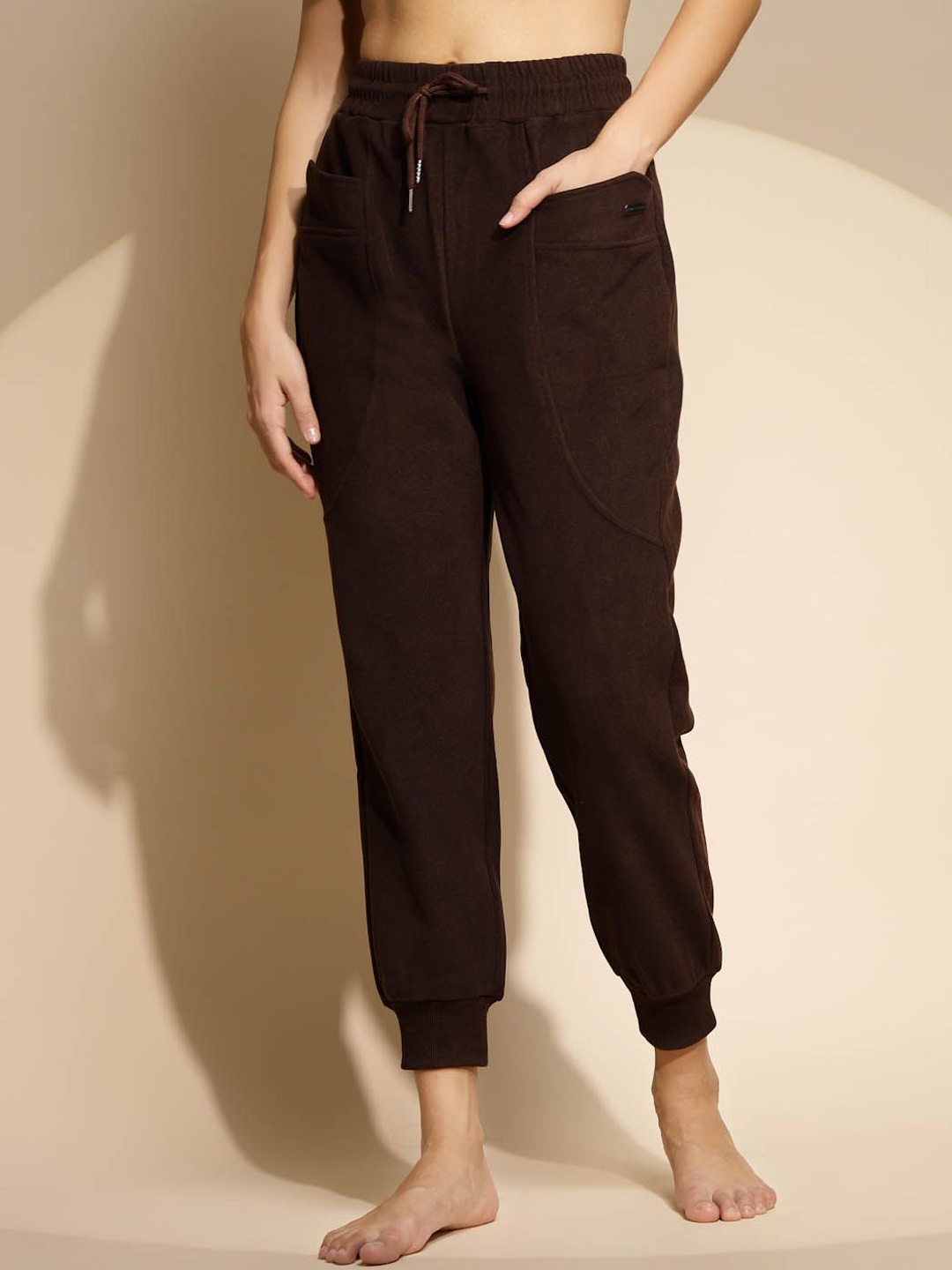 

Global Republic Women Mid Rise Regular Fit Joggers, Brown