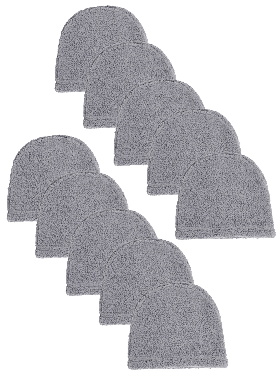 

KLOTTHE Women Set Of 10 Grey Woolen Beanie Caps