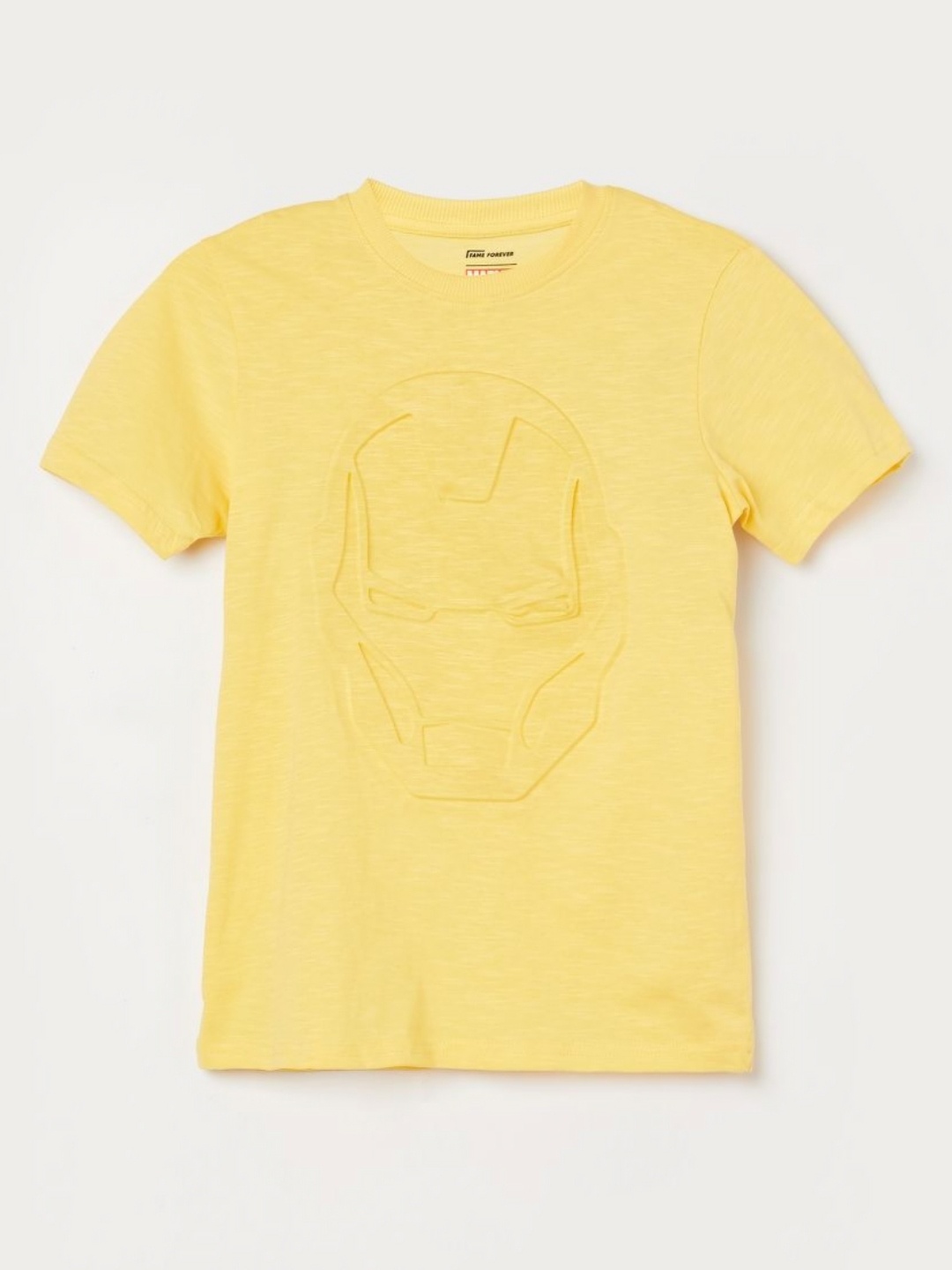 

Fame Forever by Lifestyle Boys Marvel Embroidered Cotton T-shirt, Yellow