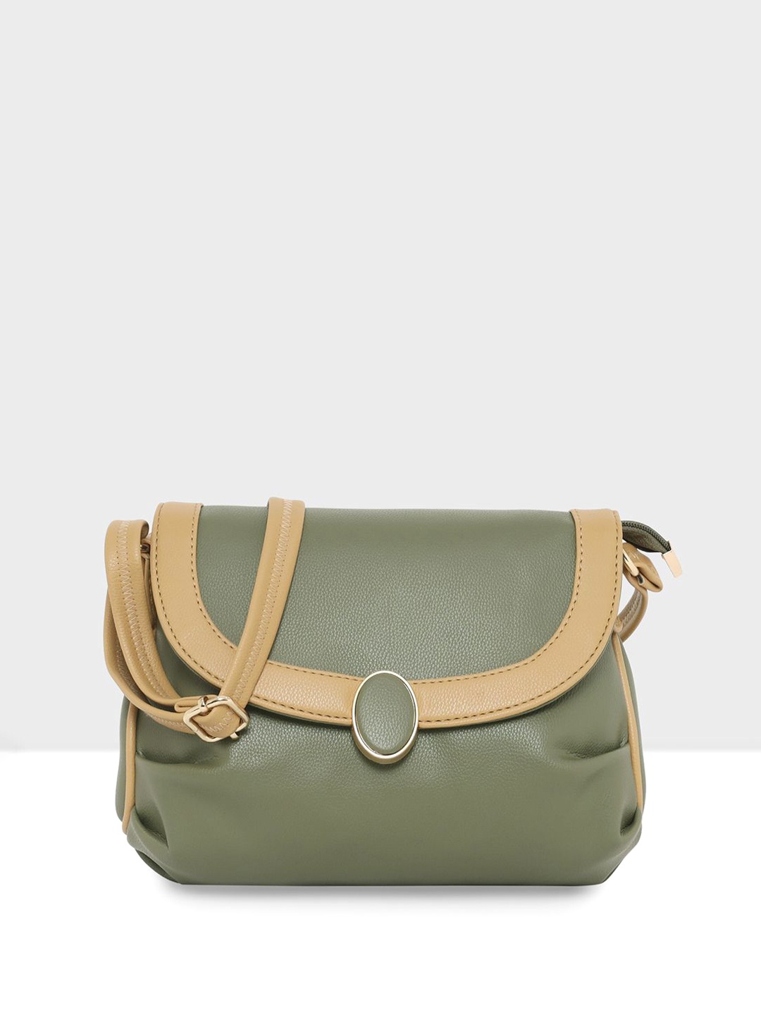 

ESBEDA Women Textured Structured Casual Sling Bag, Olive