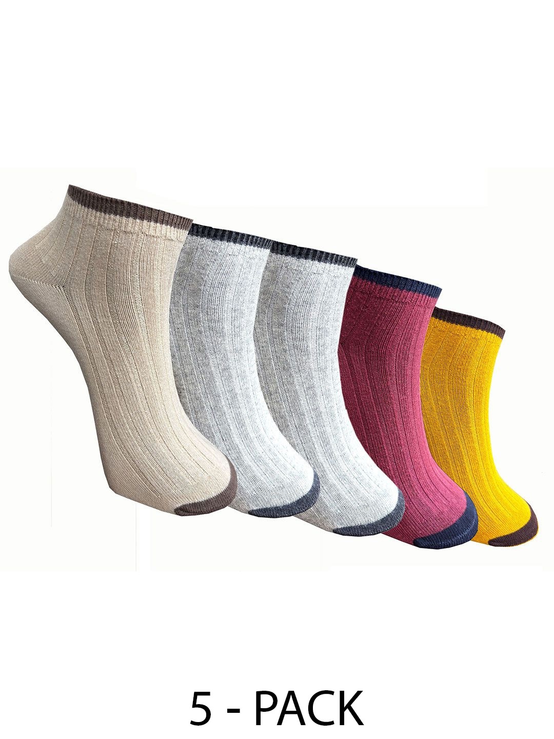 

HRX by Hrithik Roshan Women Pack Of 5 Patterned Ankle Length Socks, Assorted