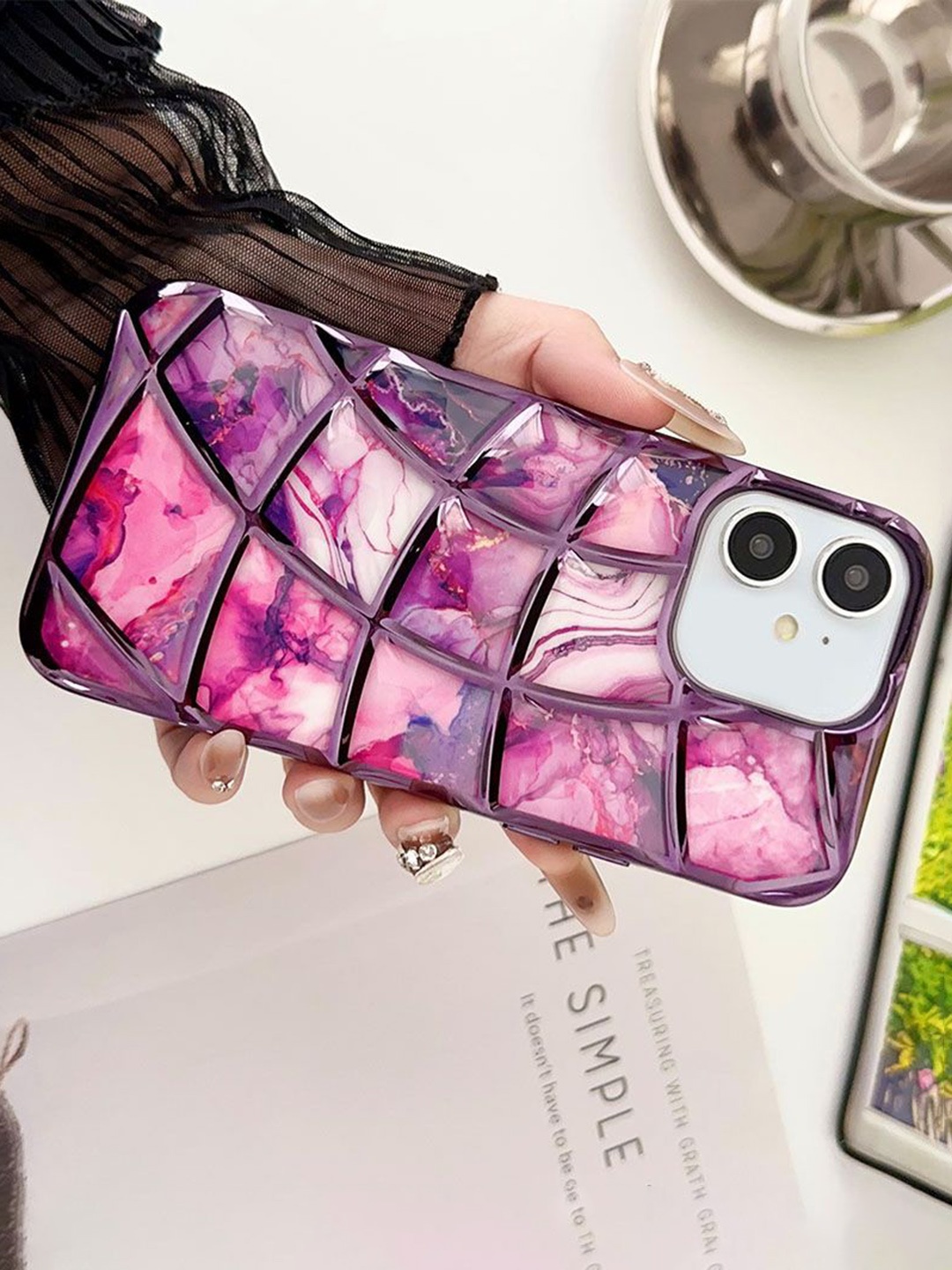 

Luxury Kase LK145 Electroplated iPhone 11 Back Case, Purple