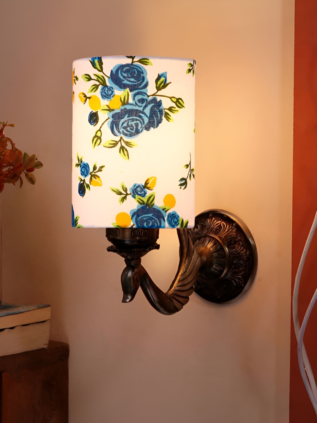 

Aura White & Blue Metal Traditional Cylinder Shaped Wall Lamp