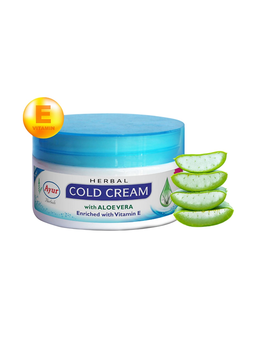 

AYUR HERBALS Cold Cream With Aloevera Rose Cucumber & Vitamin E - 500ml, White