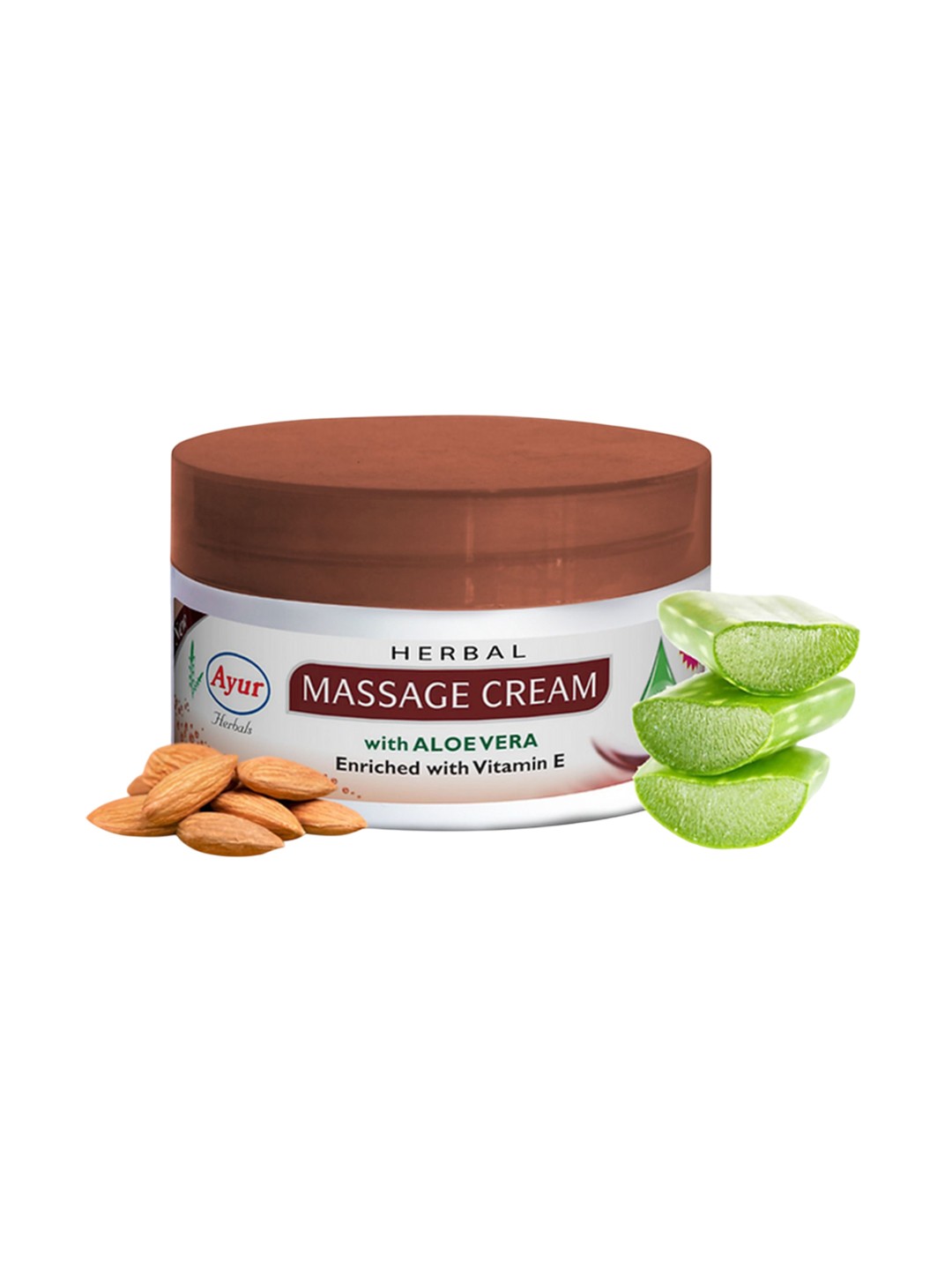 

AYUR HERBALS Massage Cream With Aloe Vera & Vitamin E - 500 ml, White