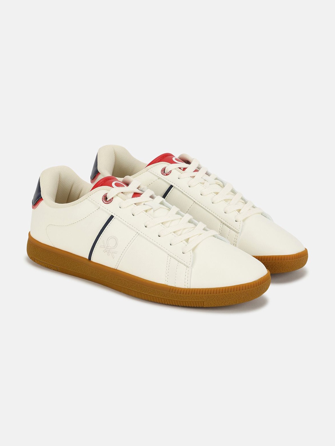 

United Colors of Benetton Men Lace-Up Sneakers, White