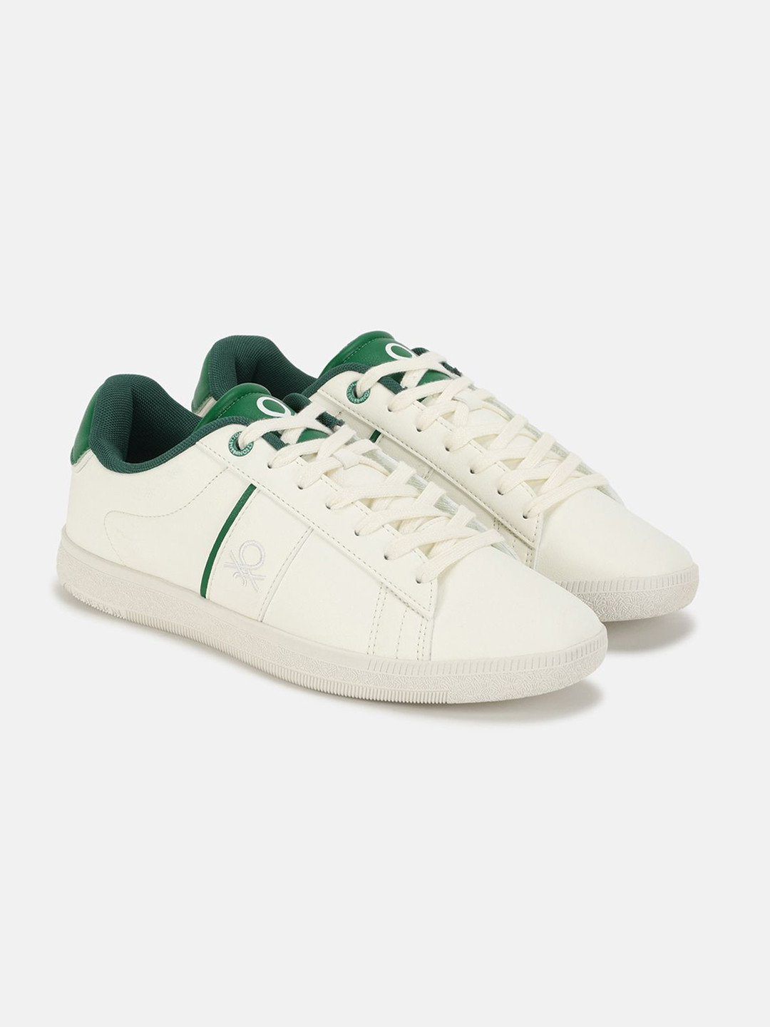 

United Colors of Benetton Men PU Sneakers, White