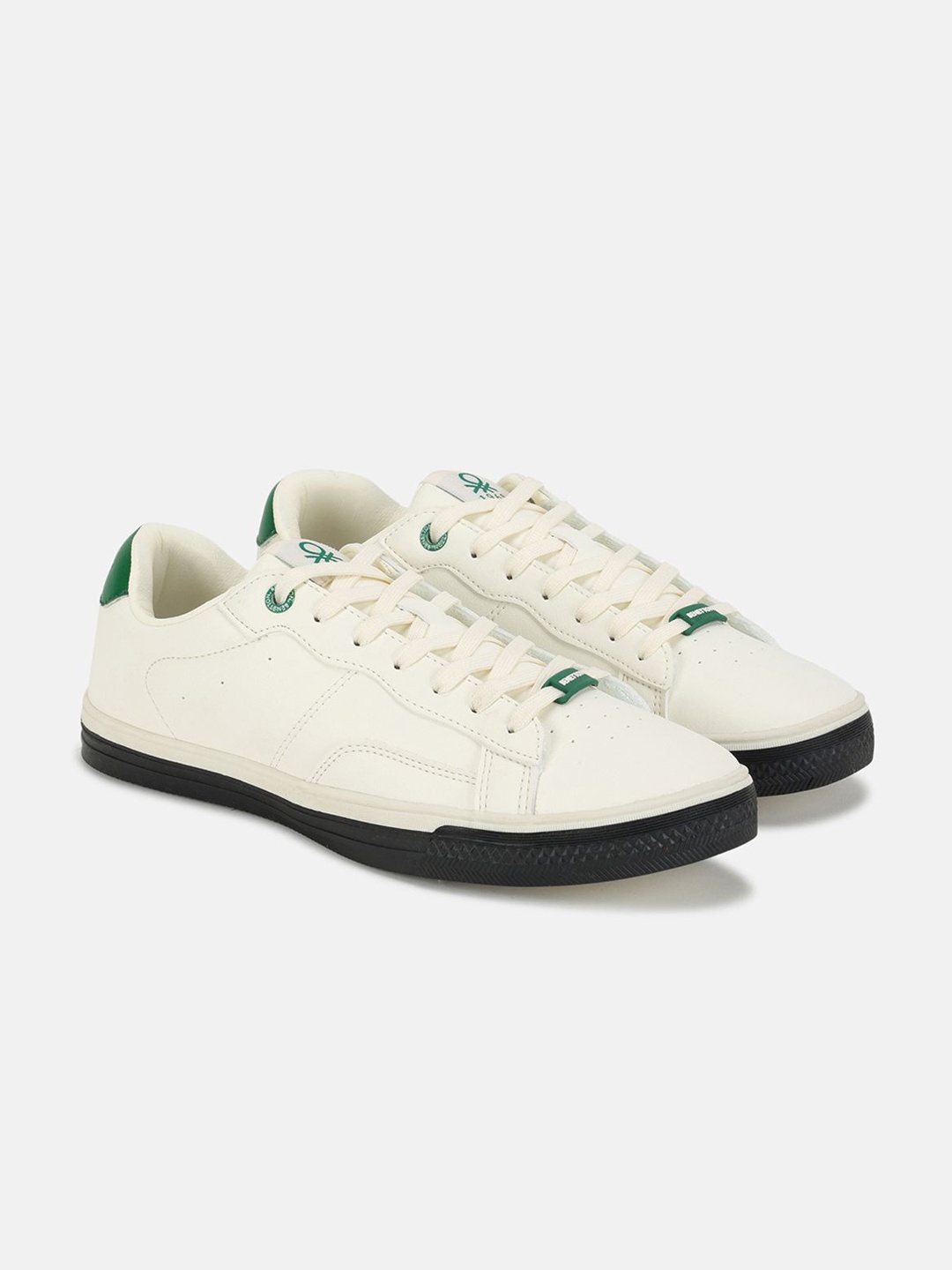 

United Colors of Benetton Men Round Toe Sneakers, White
