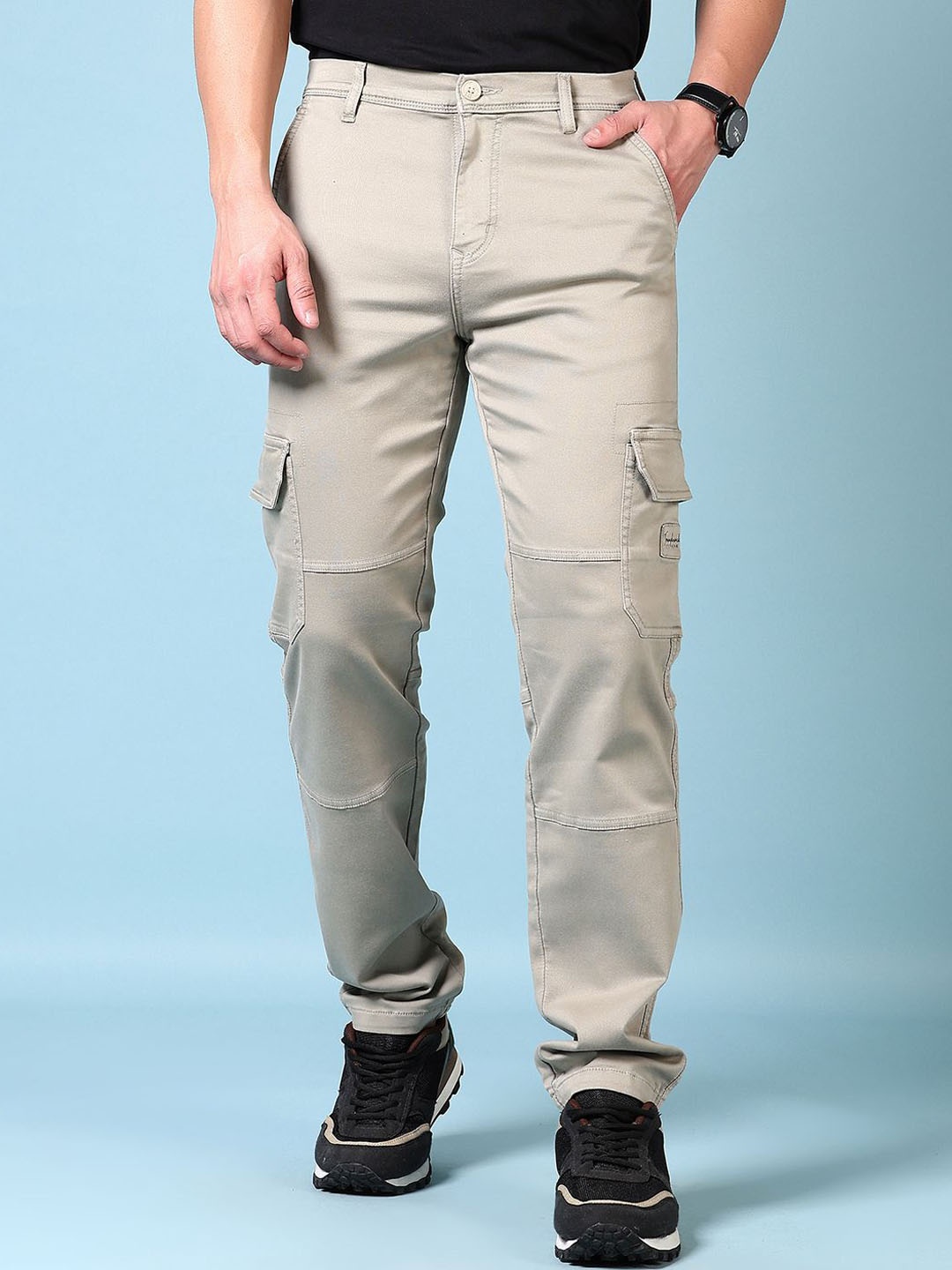 

V-Mart Men Cotton Mid-Rise Stretchable Jeans, Beige