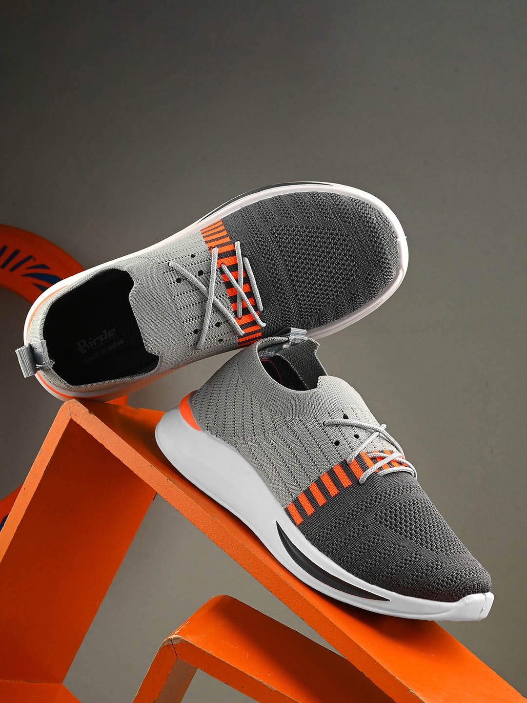 

BIRDE Boys Woven Design Sneakers, Grey