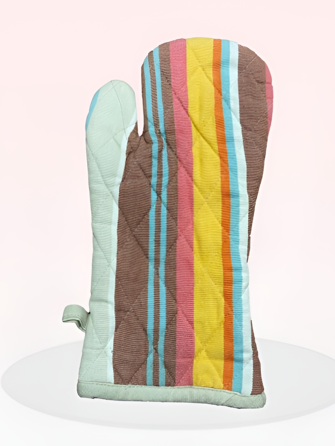 

SAJAVAT Brown & Yellow Printed Cotton Oven Gloves