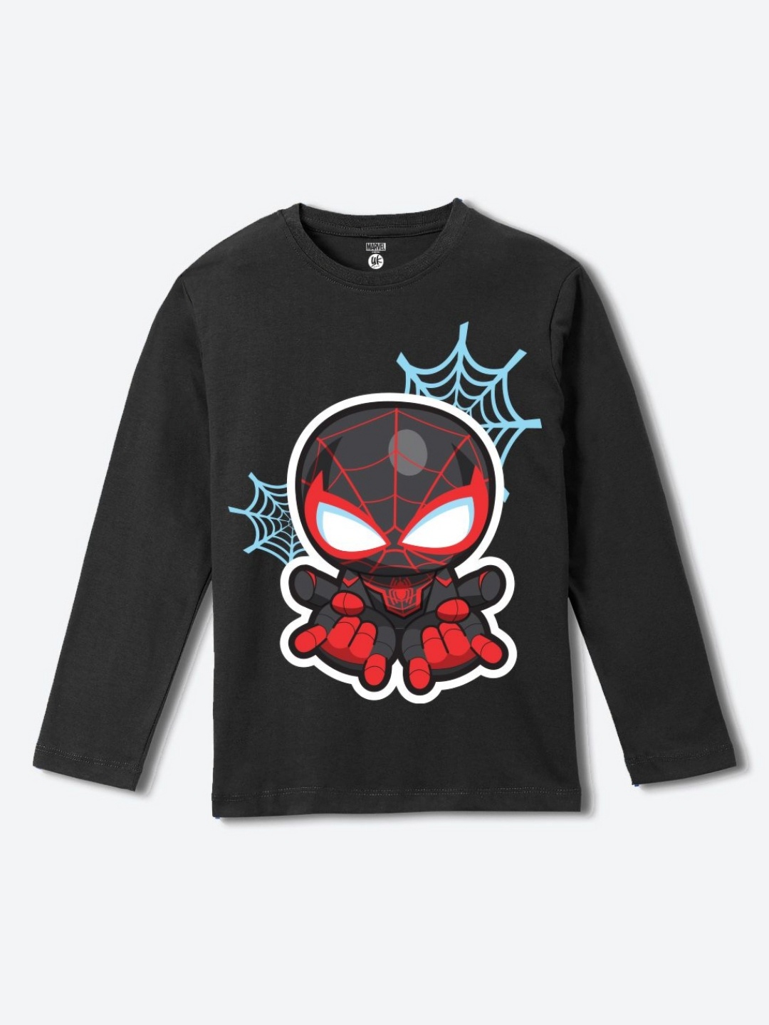 

YK Marvel Boys Spider-Man Graphic Printed Round Neck Pure Cotton T-shirt, Grey
