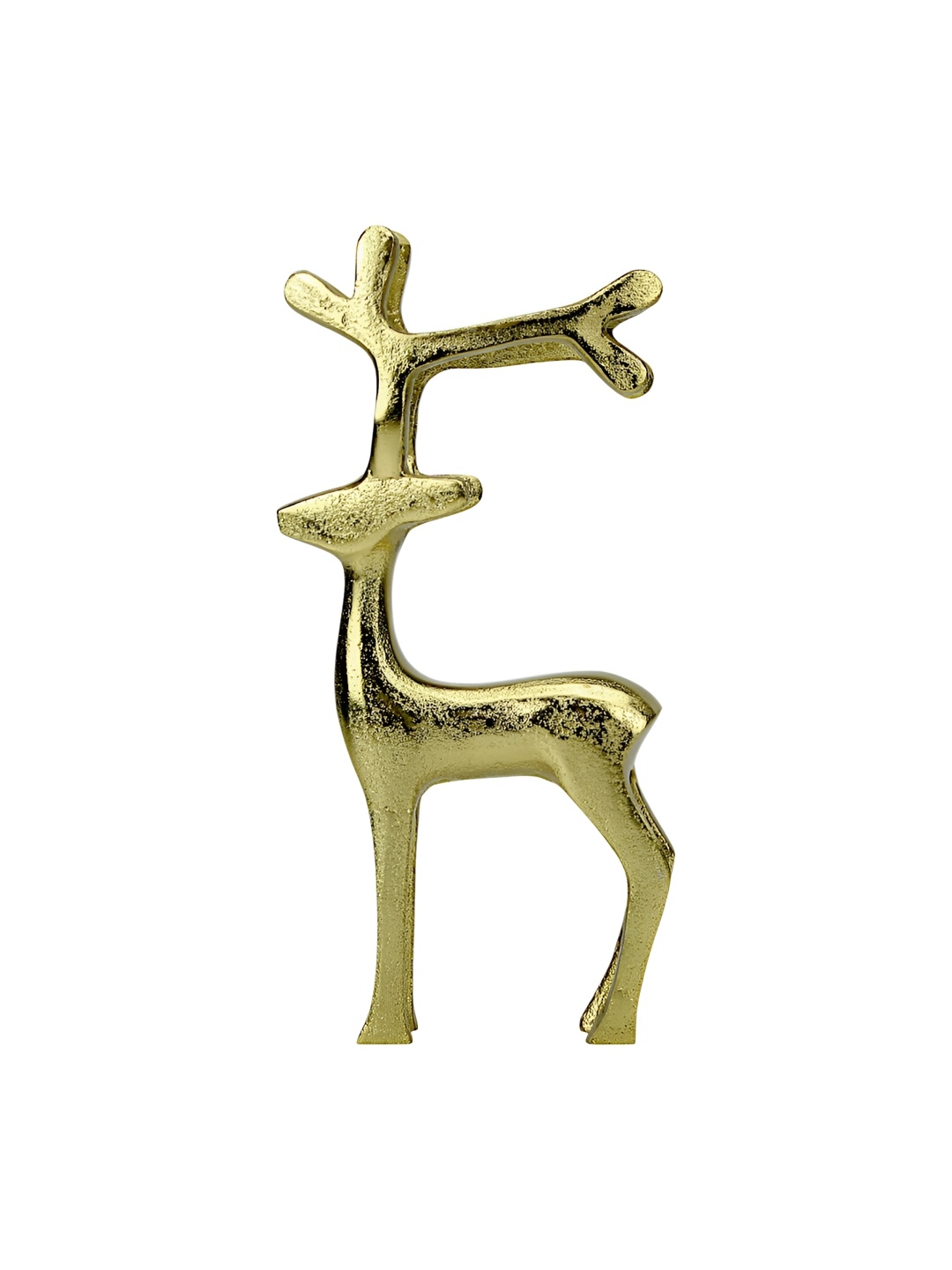 

Hind Decor Gold-Toned Minimalistic Standing Reindeer Showpiece