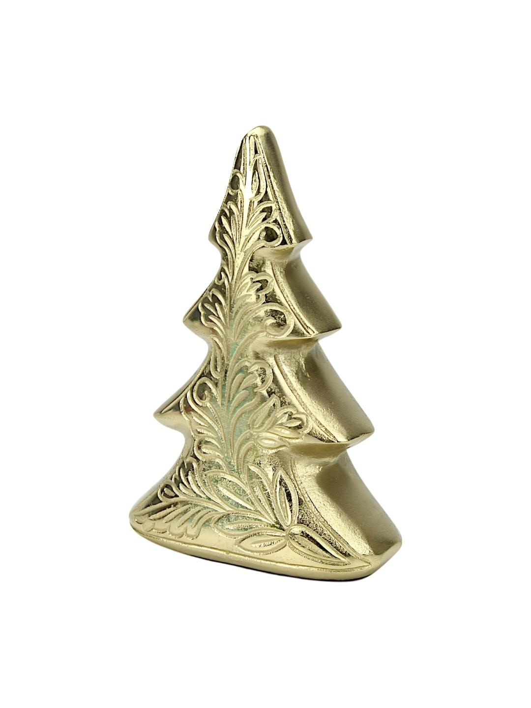 Hind Decor Gold Toned Christmas Tree Showpiece