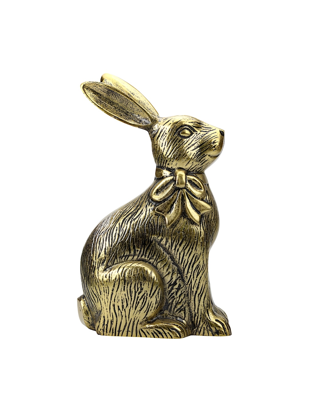 Hind Decor Gold Toned Handcrafted Elegant Bunny Showpiece
